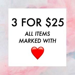 ❤️ 3/$25 Sale! ❤️